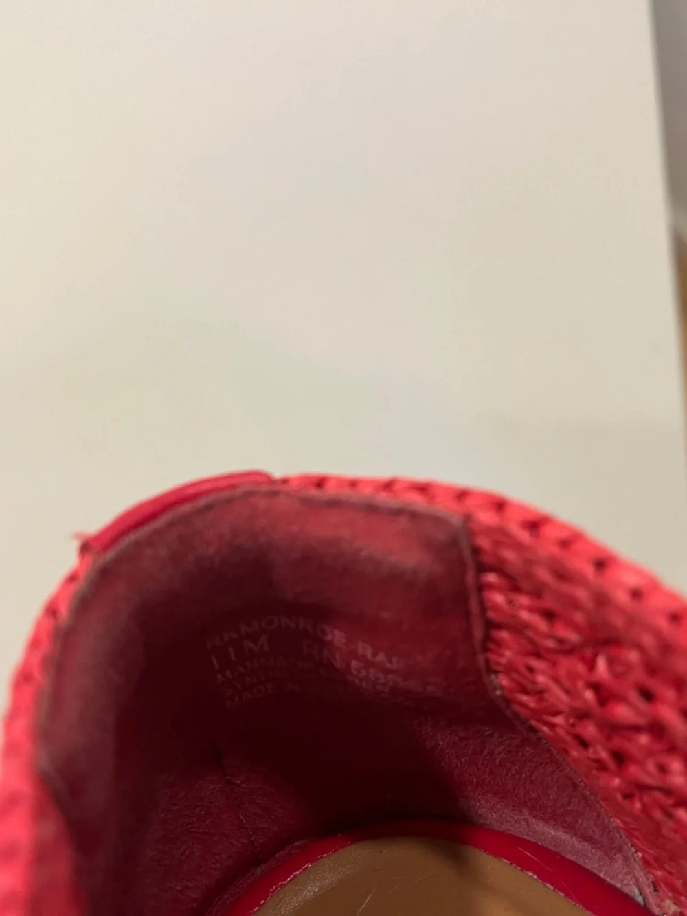 Nordstrom Rack Monroe Woven Almond Toe Flats red